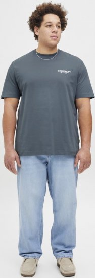 Jack & Jones Lington Crew Neck T-Shirt Grey - Koszulki - T-shirty meskie Duże Rozmiary - 2XL-14XL