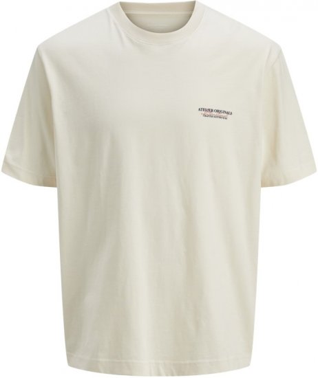 Jack & Jones Lington Crew Neck T-Shirt White - Koszulki - T-shirty meskie Duże Rozmiary - 2XL-14XL