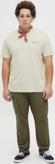 Jack & Jones Lington Crew Neck T-Shirt White - Koszulki - T-shirty meskie Duże Rozmiary - 2XL-14XL