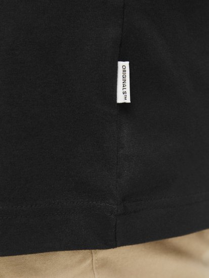 Jack & Jones Lington Crew Neck T-Shirt Black - Koszulki - T-shirty meskie Duże Rozmiary - 2XL-14XL