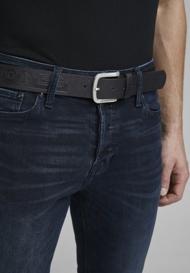 Jack & Jones HARRY Belt Black - Paski - Paski Duże Rozmiary - W40-W70/2XL-8XL