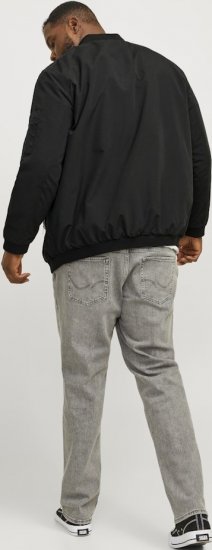 Jack & Jones RUSH Bomber Jacket Black - Kurtki Męskie Duże Rozmiary - Kurtki Duże rozmiary 2XL-8XL