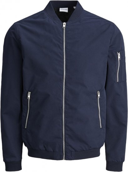 Jack & Jones RUSH Bomber Jacket Navy Blazer - Kurtki Męskie Duże Rozmiary - Kurtki Duże rozmiary 2XL-8XL
