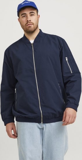 Jack & Jones RUSH Bomber Jacket Navy Blazer - Kurtki Męskie Duże Rozmiary - Kurtki Duże rozmiary 2XL-8XL