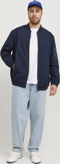 Jack & Jones RUSH Bomber Jacket Navy Blazer - Kurtki Męskie Duże Rozmiary - Kurtki Duże rozmiary 2XL-8XL