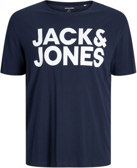 Jack & Jones CORP Logo T-Shirt Navy Blazer - Koszulki - T-shirty meskie Duże Rozmiary - 2XL-14XL