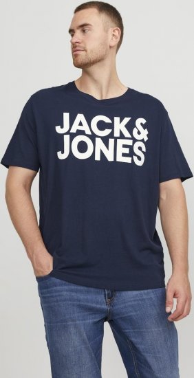 Jack & Jones CORP Logo T-Shirt Navy Blazer - Koszulki - T-shirty meskie Duże Rozmiary - 2XL-14XL