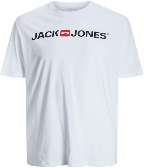 Jack & Jones JJECORP LOGO T-Shirt White - Koszulki - T-shirty meskie Duże Rozmiary - 2XL-14XL