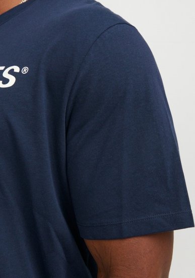Jack & Jones Corp Logo Crew Neck T-Shirt Navy Blazer - Koszulki - T-shirty meskie Duże Rozmiary - 2XL-14XL