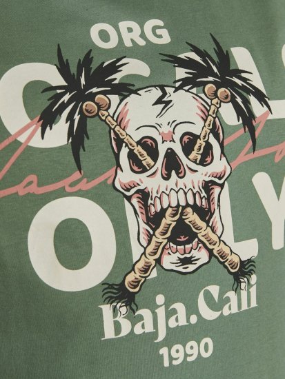 Jack & Jones Summerskull T-Shirt Sea Spray - Koszulki - T-shirty meskie Duże Rozmiary - 2XL-14XL