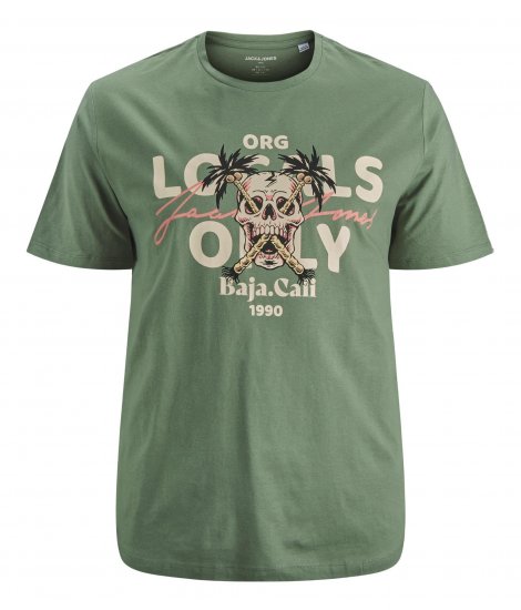 Jack & Jones Summerskull T-Shirt Sea Spray - Koszulki - T-shirty meskie Duże Rozmiary - 2XL-14XL