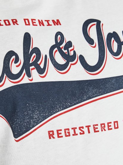 Jack & Jones JJELOGO TEE White - Koszulki - T-shirty meskie Duże Rozmiary - 2XL-14XL