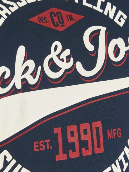 Jack & Jones JJELOGO TEE Navy - Koszulki - T-shirty meskie Duże Rozmiary - 2XL-14XL