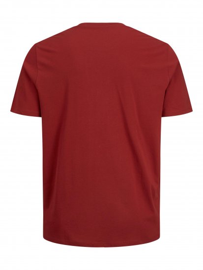 Jack & Jones JJELOGO TEE Red - Koszulki - T-shirty meskie Duże Rozmiary - 2XL-14XL