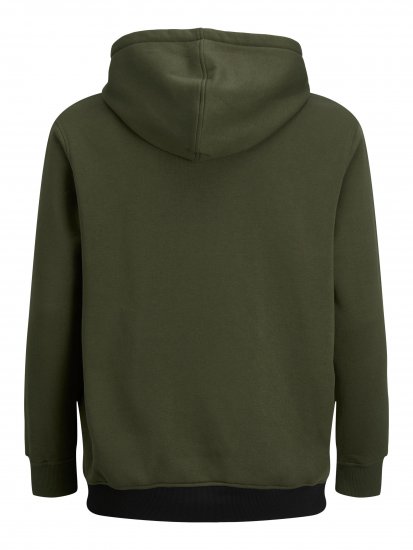 Jack & Jones JJEURBAN BLOCKING SWEAT Forest Green - Bluzy & bluzy z kapturem - Bluzy & Bluzy z kapturem 2XL-12XL