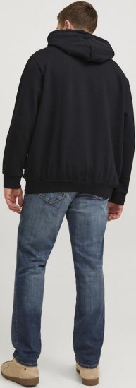 Jack & Jones CORP LOGO Large Print Hoodie Black - Bluzy & bluzy z kapturem - Bluzy & Bluzy z kapturem 2XL-12XL