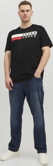 Jack & Jones CORP Logo T-Shirt Black/PLAY 4 - Koszulki - T-shirty meskie Duże Rozmiary - 2XL-14XL