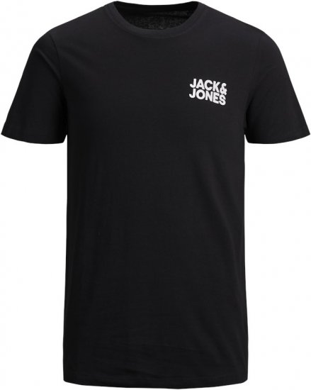 Jack & Jones CORP Logo T-Shirt Black - Koszulki - T-shirty meskie Duże Rozmiary - 2XL-14XL