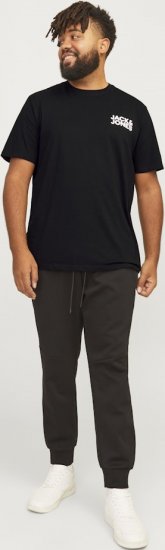 Jack & Jones CORP Logo T-Shirt Black - Koszulki - T-shirty meskie Duże Rozmiary - 2XL-14XL