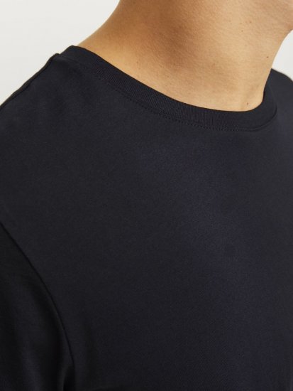 Jack & Jones CORP Logo T-Shirt Black w Small Black Print - Koszulki - T-shirty meskie Duże Rozmiary - 2XL-14XL