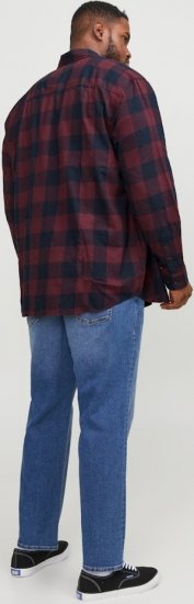 Jack & Jones Gingham L/S Shirt Dark Red - Koszule - Koszule 2XL-10XL