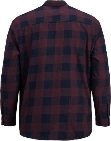 Jack & Jones Gingham L/S Shirt Dark Red - Koszule - Koszule 2XL-10XL