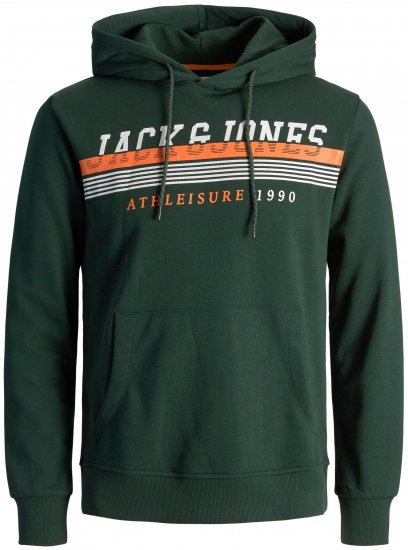 Jack & Jones JJIRON Hoodie Green - Bluzy & bluzy z kapturem - Bluzy & Bluzy z kapturem 2XL-12XL