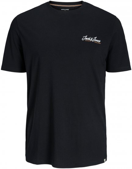 Jack & Jones JORPAUL TONS TEE Black - Koszulki - T-shirty meskie Duże Rozmiary - 2XL-14XL