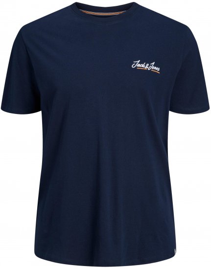 Jack & Jones JORPAUL TONS TEE Navy - Koszulki - T-shirty meskie Duże Rozmiary - 2XL-14XL