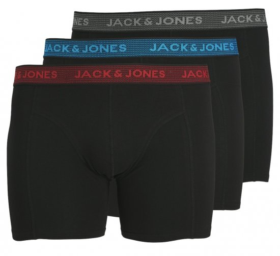 Jack & Jones WAISTBAND Trunks 3-Pack Asphalt - Bielizna & stroje kąpielowe - Bielizna & Stroje kąpielowe 2XL-8XL