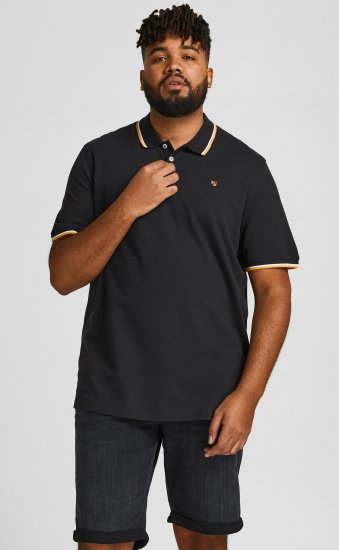 Jack & Jones JPRWINBLU Poloshirt Black - Koszulki polo - Koszulki Polo 2XL-8XL