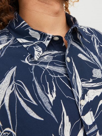 Jack & Jones JORCRAYON AOP Shirt Navy - Koszule - Koszule 2XL-10XL
