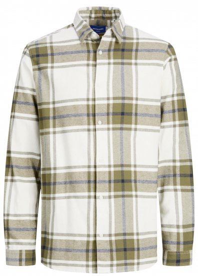 Jack & Jones JORJOSHUA Checked Shirt Dusty Olive - Koszule - Koszule 2XL-10XL