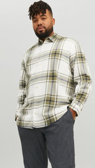 Jack & Jones JORJOSHUA Checked Shirt Dusty Olive - Koszule - Koszule 2XL-10XL