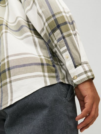 Jack & Jones JORJOSHUA Checked Shirt Dusty Olive - Koszule - Koszule 2XL-10XL