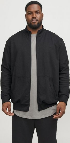 Jack & Jones PAULOS Turtleneck Zip Sweatshirt Black - Bluzy & bluzy z kapturem - Bluzy & Bluzy z kapturem 2XL-12XL