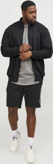 Jack & Jones PAULOS Turtleneck Zip Sweatshirt Black - Bluzy & bluzy z kapturem - Bluzy & Bluzy z kapturem 2XL-12XL