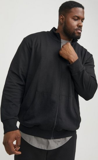 Jack & Jones PAULOS Turtleneck Zip Sweatshirt Black - Bluzy & bluzy z kapturem - Bluzy & Bluzy z kapturem 2XL-12XL