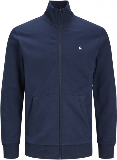 Jack & Jones PAULOS Turtleneck Zip Sweatshirt Navy Blazer - Bluzy & bluzy z kapturem - Bluzy & Bluzy z kapturem 2XL-12XL