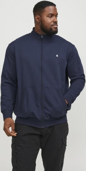 Jack & Jones PAULOS Turtleneck Zip Sweatshirt Navy Blazer - Bluzy & bluzy z kapturem - Bluzy & Bluzy z kapturem 2XL-12XL