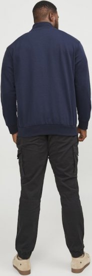 Jack & Jones PAULOS Turtleneck Zip Sweatshirt Navy Blazer - Bluzy & bluzy z kapturem - Bluzy & Bluzy z kapturem 2XL-12XL