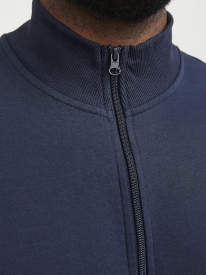 Jack & Jones PAULOS Turtleneck Zip Sweatshirt Navy Blazer - Bluzy & bluzy z kapturem - Bluzy & Bluzy z kapturem 2XL-12XL