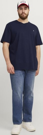 Jack & Jones PAULOS T-Shirt Navy Blazer - Koszulki - T-shirty meskie Duże Rozmiary - 2XL-14XL