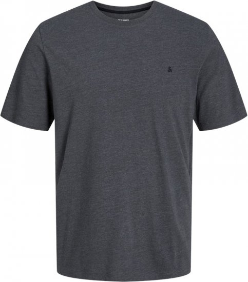Jack & Jones PAULOS T-Shirt Dark Grey Melange - Koszulki - T-shirty meskie Duże Rozmiary - 2XL-14XL