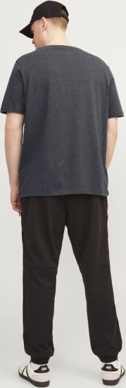 Jack & Jones PAULOS T-Shirt Dark Grey Melange - Koszulki - T-shirty meskie Duże Rozmiary - 2XL-14XL