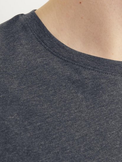 Jack & Jones PAULOS T-Shirt Dark Grey Melange - Koszulki - T-shirty meskie Duże Rozmiary - 2XL-14XL