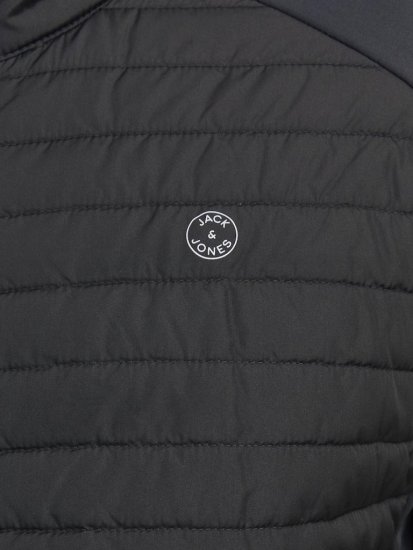Jack & Jones MULTI SET-IN Sleeves Quilted Jacket With Collar Black - Kurtki Męskie Duże Rozmiary - Kurtki Duże rozmiary 2XL-8XL