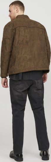 Jack & Jones ROCKY Jacket Brown - Kurtki Męskie Duże Rozmiary - Kurtki Duże rozmiary 2XL-8XL