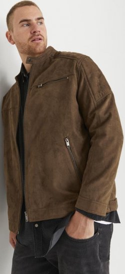 Jack & Jones ROCKY Jacket Brown - Kurtki Męskie Duże Rozmiary - Kurtki Duże rozmiary 2XL-8XL