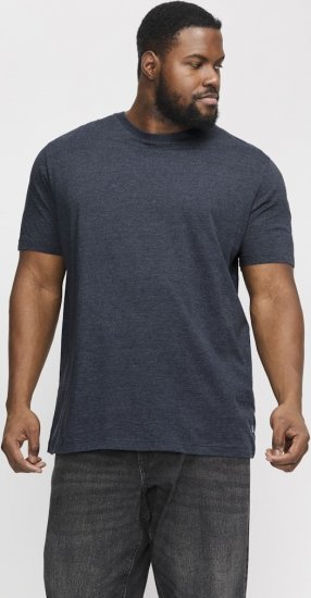 Jack & Jones ORGANIC T-Shirt Navy Blazer/Melange - Koszulki - T-shirty meskie Duże Rozmiary - 2XL-14XL